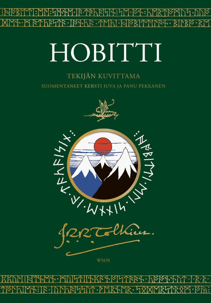 Etukansi. J. R. R. Tolkien. Hobitti (tekijän kuvittama erikoislaitos)