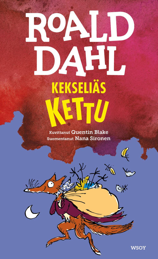 Etukansi. Roald Dahl. Quentin Blake. Kekseliäs kettu.