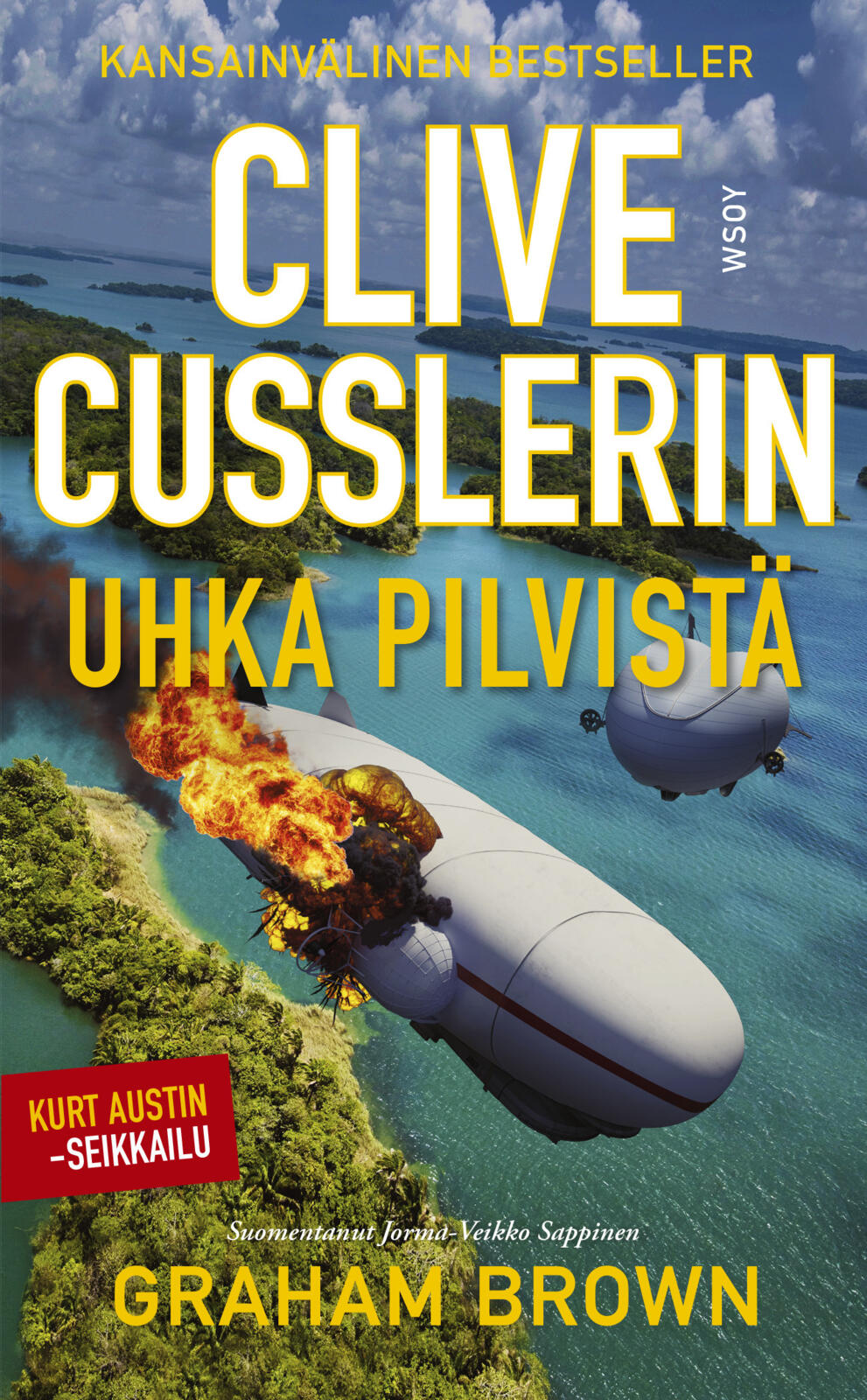 Etukansi. Clive Cussler Uhka pilvistä