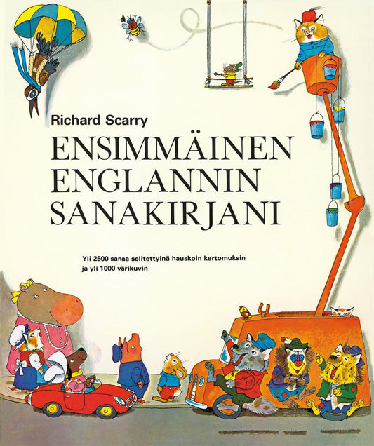Etukansi. Richard Scarry. Ensimmäinen englannin sanakirjani.