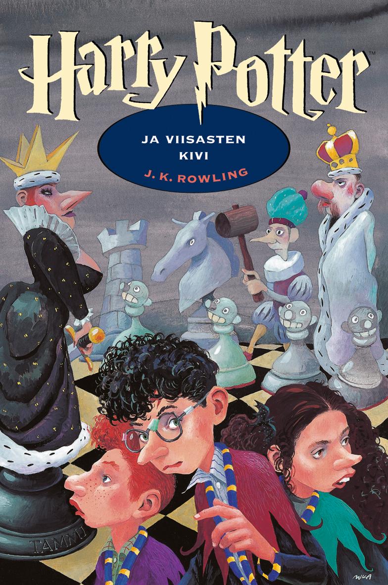 Etukansi. J. K. Rowling Harry Potter ja viisasten kivi