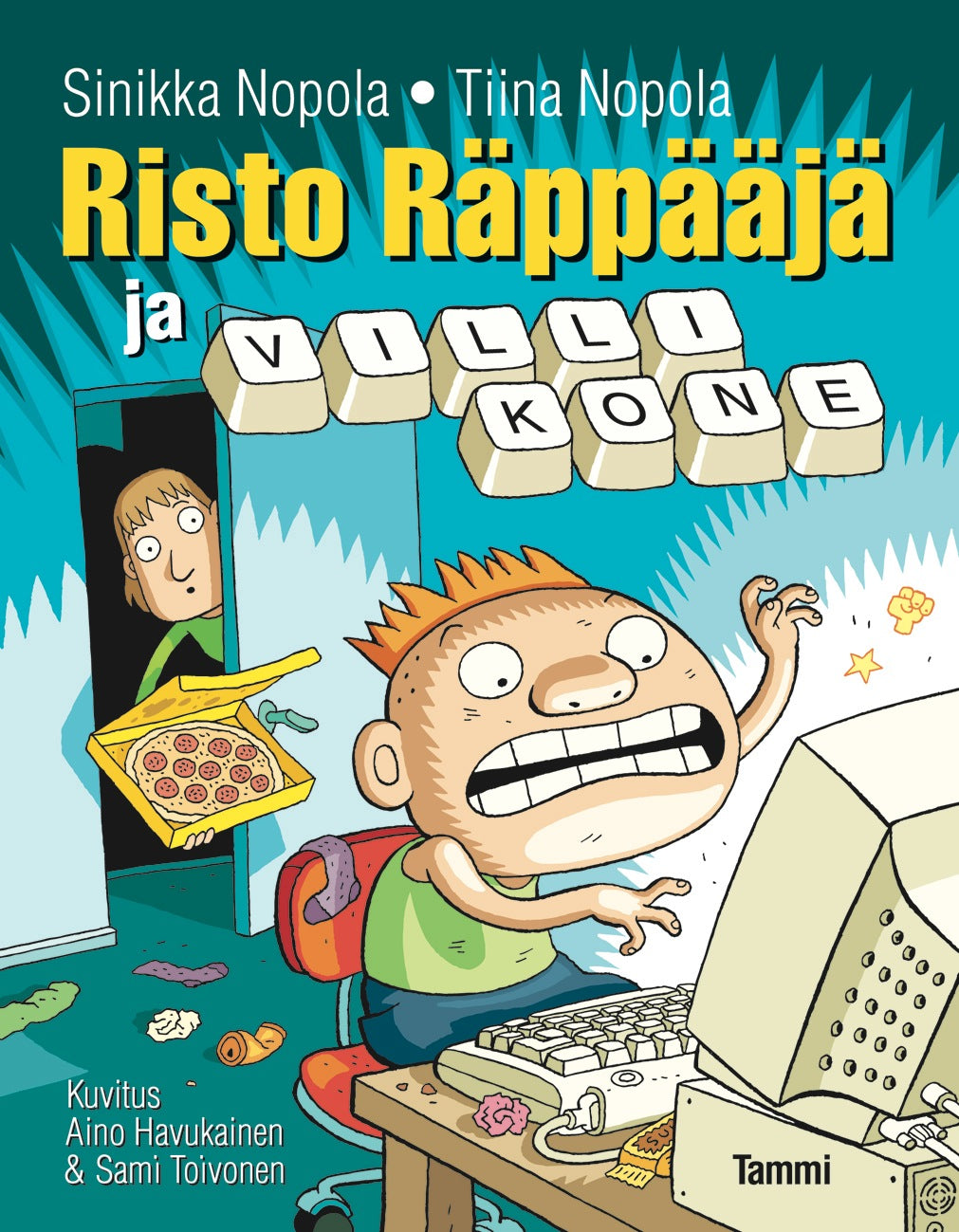 Etukansi. Sinikka Nopola. Risto Räppääjä ja villi kone