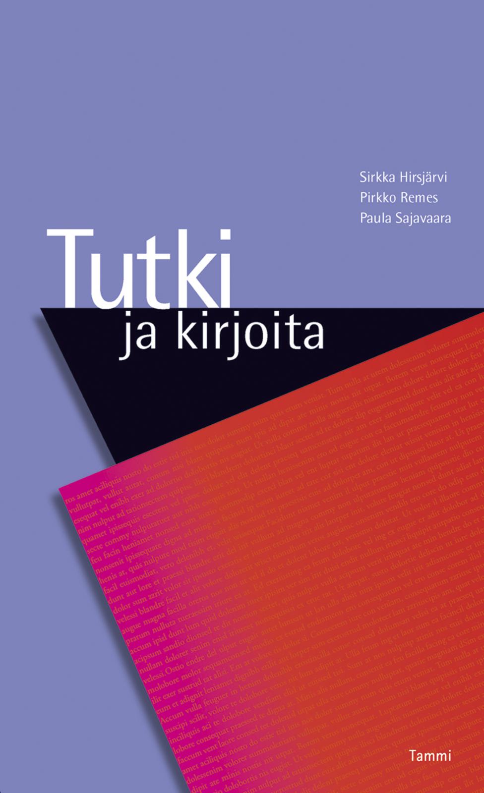 Etukansi. Sirkka Hirsjärvi. Tutki ja kirjoita