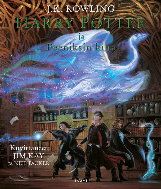 Etukansi. J.K. Rowling. Neil Packer. Jim Kay. Harry Potter ja Feeniksin kilta (kuvitettu).