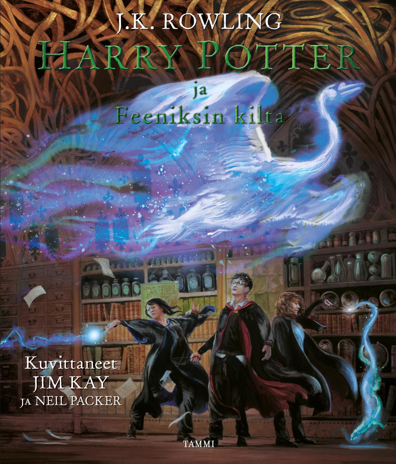 Etukansi. J.K. Rowling. Harry Potter ja Feeniksin kilta (kuvitettu)