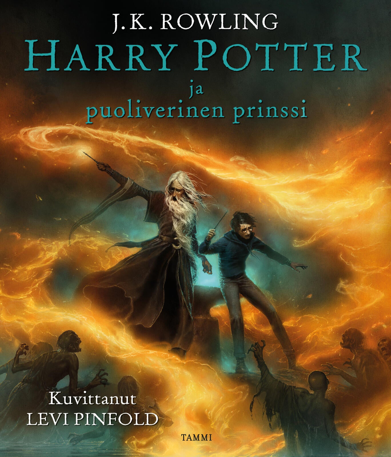 Etukansi. J. K. Rowling Harry Potter ja puoliverinen prinssi (kuvitettu)