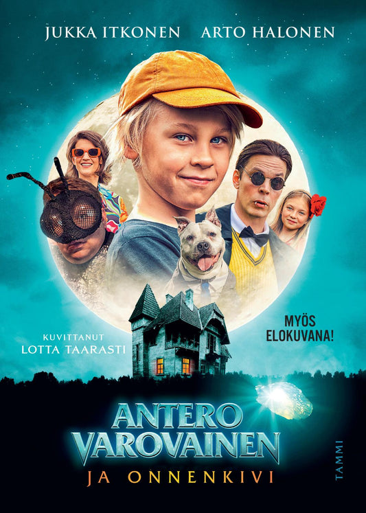 Etukansi. Jukka Itkonen. Arto Halonen. Lotta  Taarasti. Antero Varovainen ja Onnenkivi.