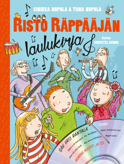Etukansi. Sinikka Nopola. Risto Räppääjän laulukirja + CD