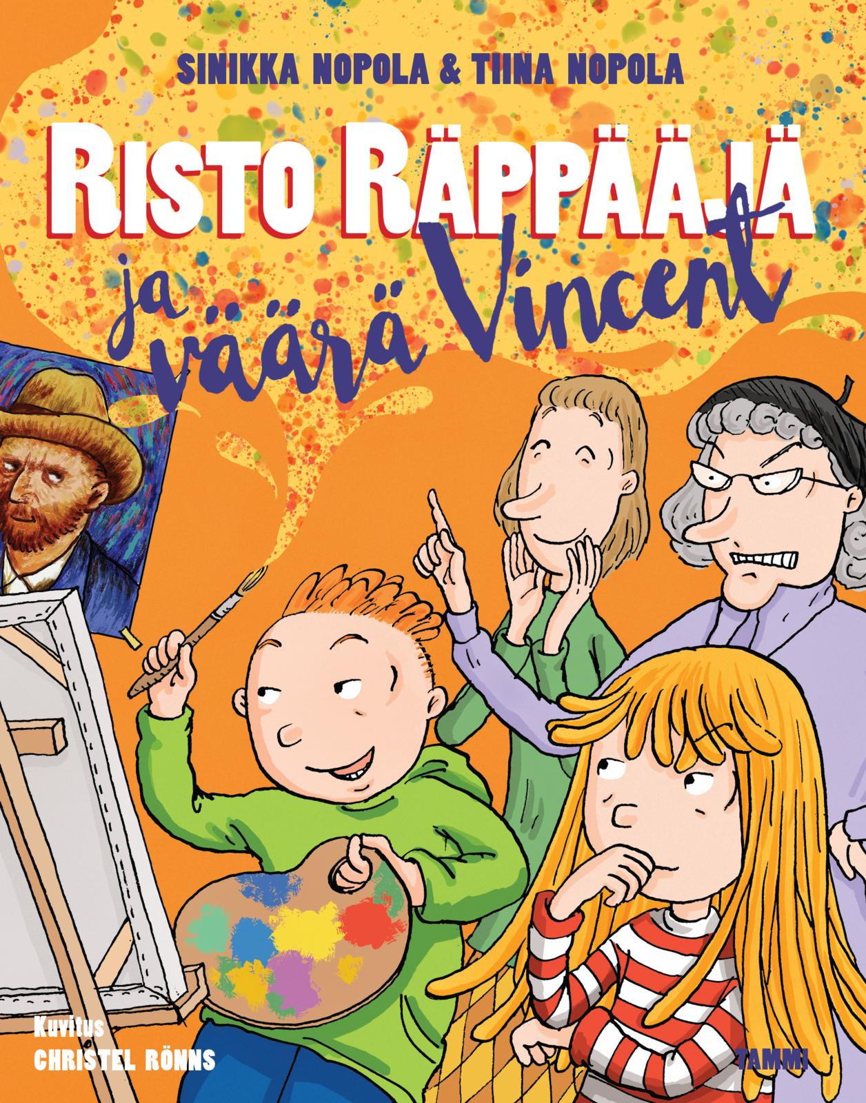 Etukansi. Sinikka Nopola Risto Räppääjä ja väärä Vincent
