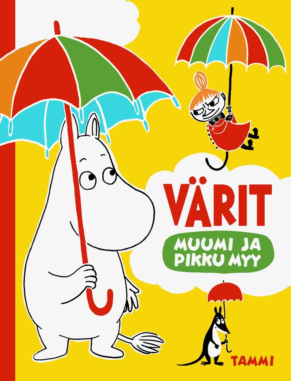 Etukansi. Muumi ja Pikku Myy. Värit