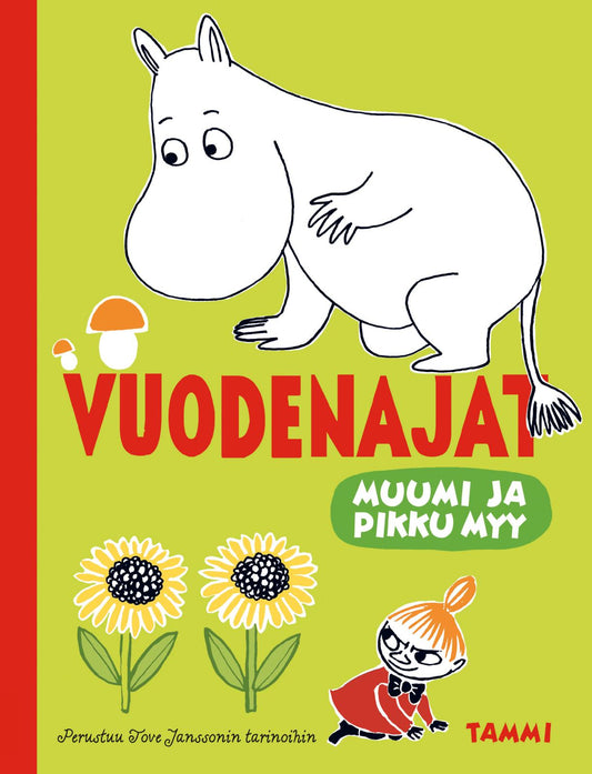 Etukansi. Riina ja Sami Kaarla. Muumi ja Pikku Myy. Vuodenajat.