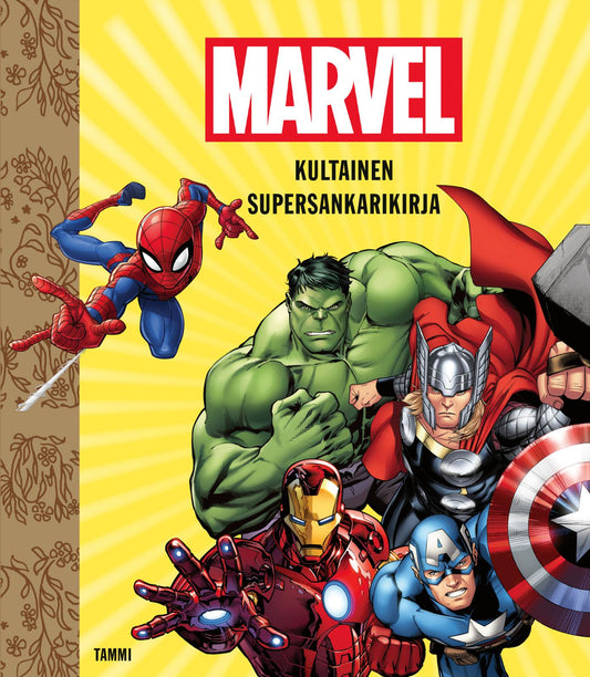 Etukansi. Marvel. Marvel. Kultainen supersankarikirja.