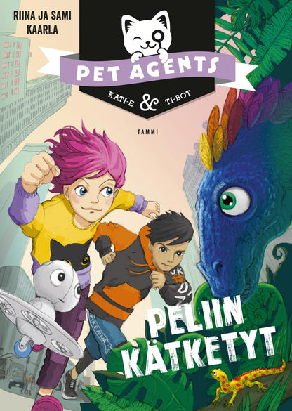 Etukansi. Riina ja Sami Kaarla. Peliin kätketyt. Pet Agents 4