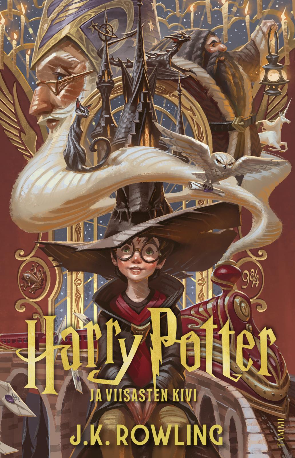 Etukansi. J. K. Rowling Harry Potter ja viisasten kivi