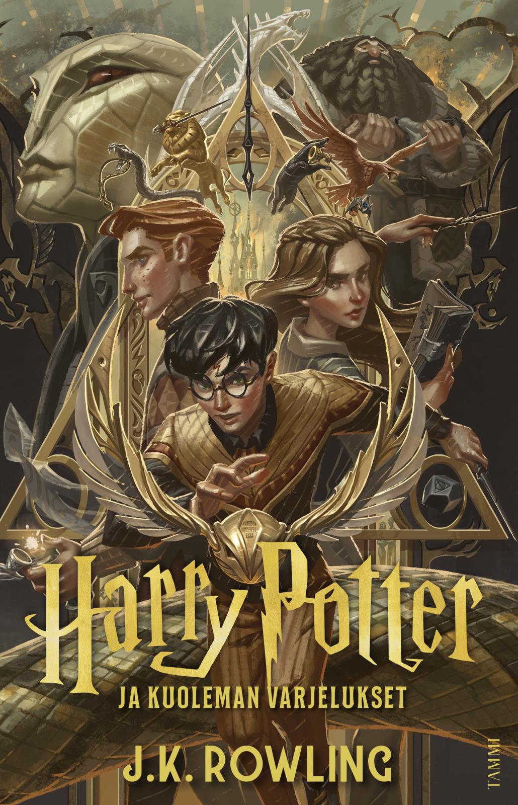 Etukansi. J. K. Rowling Harry Potter ja kuoleman varjelukset