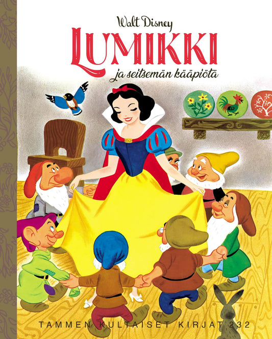 Etukansi. Disney. Lumikki ja seitsemän kääpiötä TKK 232.
