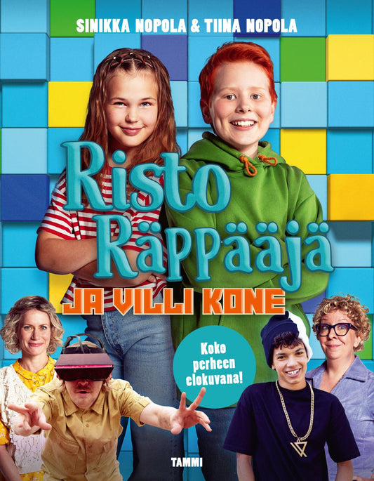 Etukansi. Sinikka Nopola. Tiina Nopola. Risto Räppääjä ja villi kone -leffakirja.