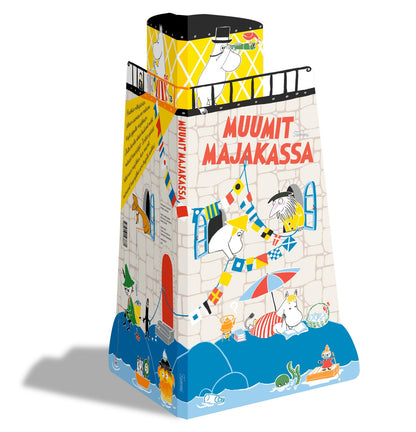 Etukansi. Riina ja Sami Kaarla Muumit majakassa