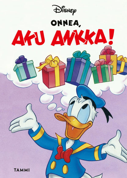 Etukansi. Disney . Onnea, Aku Ankka!