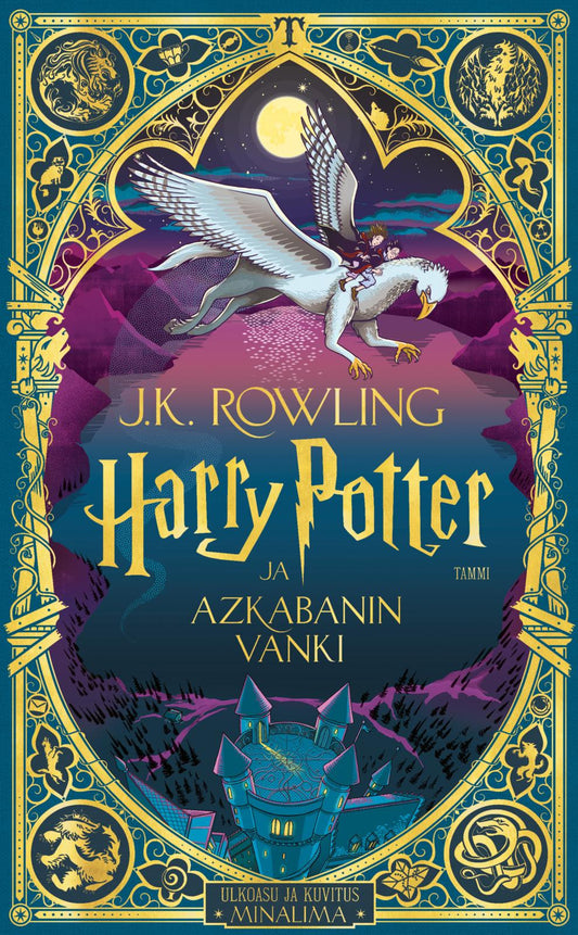 Etukansi. J.K. Rowling. MinaLima. Harry Potter ja Azkabanin vanki (juhlalaitos).