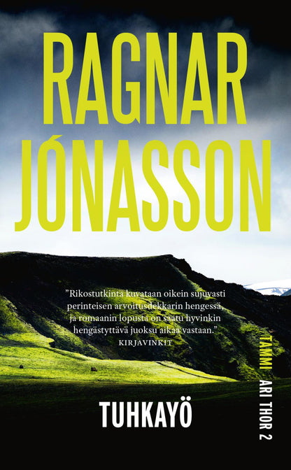 Etukansi. Ragnar Jónasson Tuhkayö