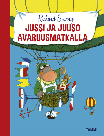 Etukansi. Richard Scarry Jussi ja Juuso avaruusmatkalla