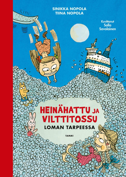 Etukansi. Tiina Nopola. Heinähattu ja Vilttitossu loman tarpeessa, uusi laitos
