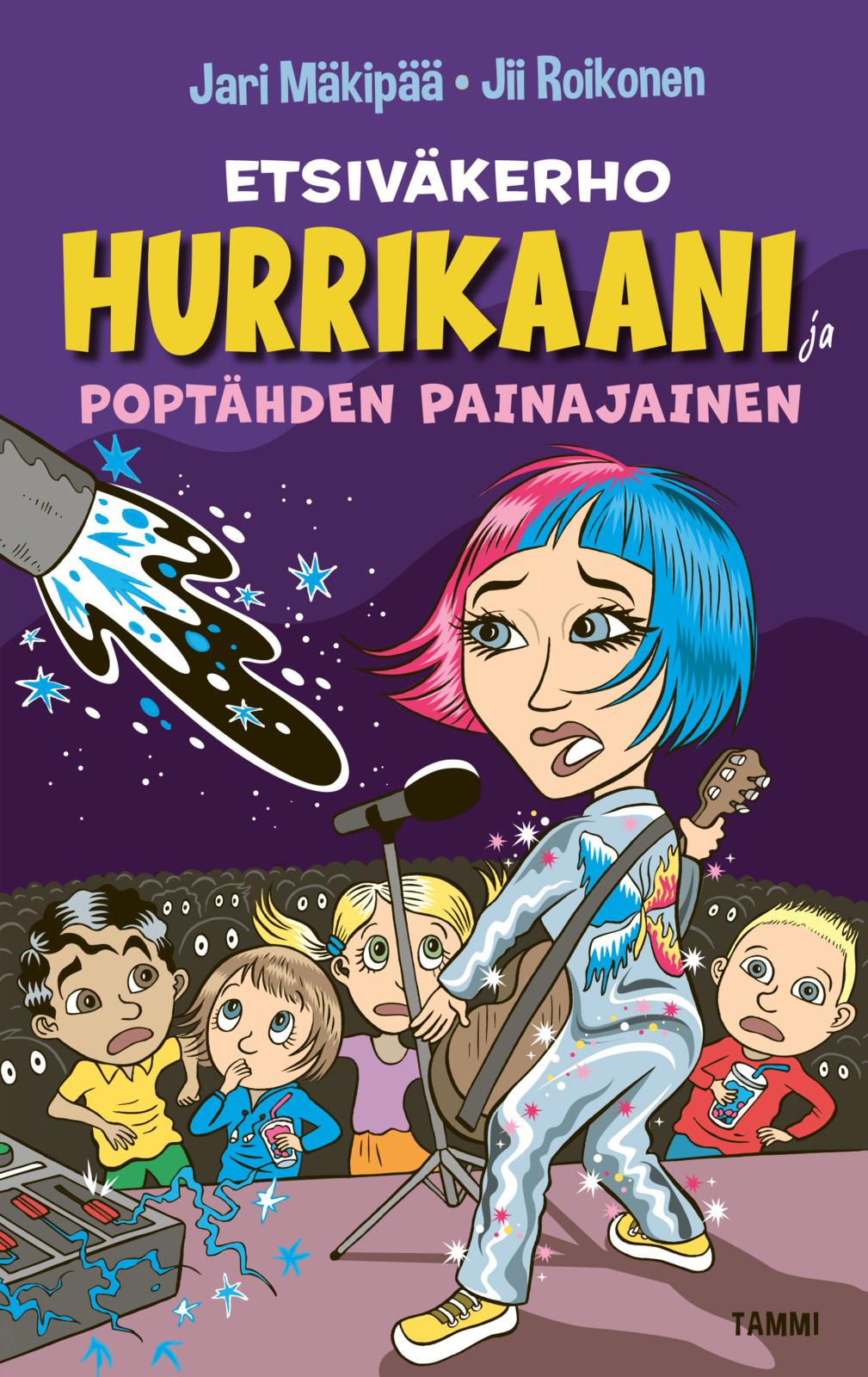 Etukansi. Jii Roikonen Etsiväkerho Hurrikaani ja poptähden painajainen