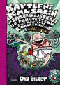 Etukansi. Dav Pilkey Kapteeni Kalsarin ja Sähköräkäjätkän iso paha taistelu osa 2: Roimien roboräkien kosto (nelivärinen)