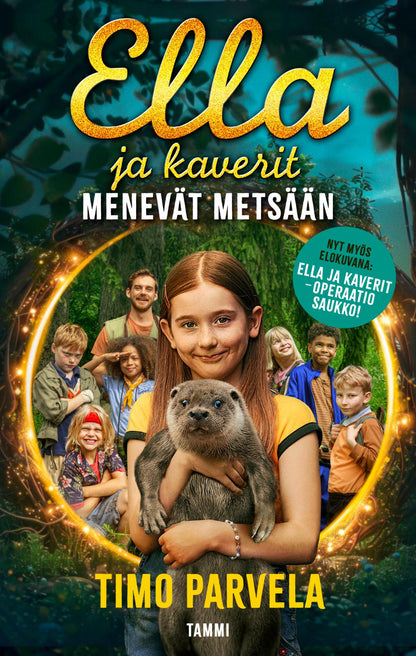 Etukansi. Timo Parvela. Ella ja kaverit menevät metsään, leffakirja