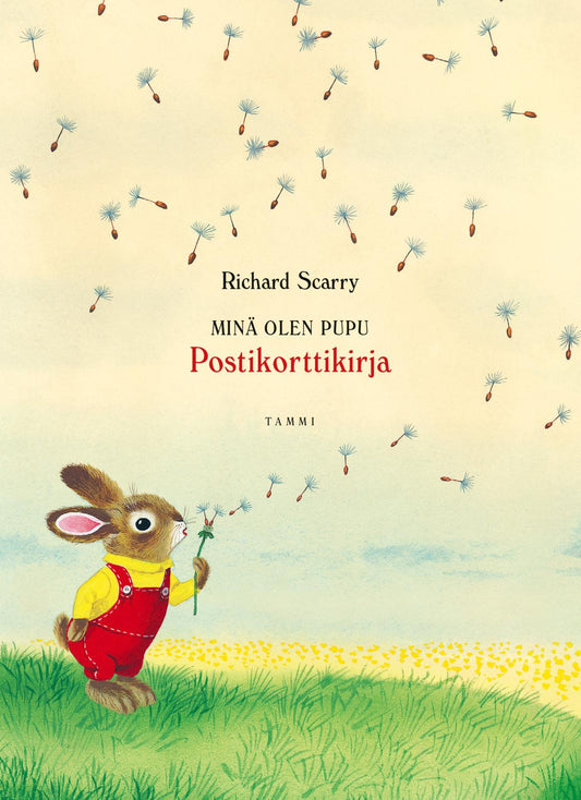 Etukansi. Richard Scarry. Minä olen Pupu. Postikorttikirja.