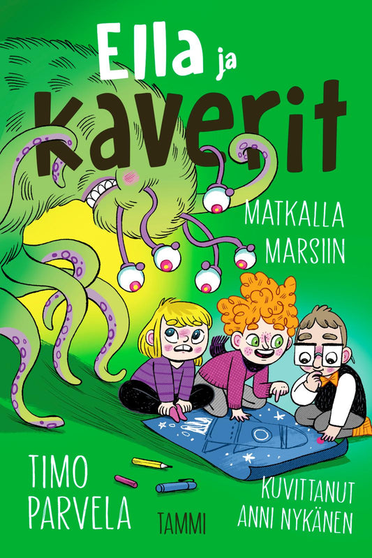 Etukansi. Ella ja kaverit matkalla Marsiin.