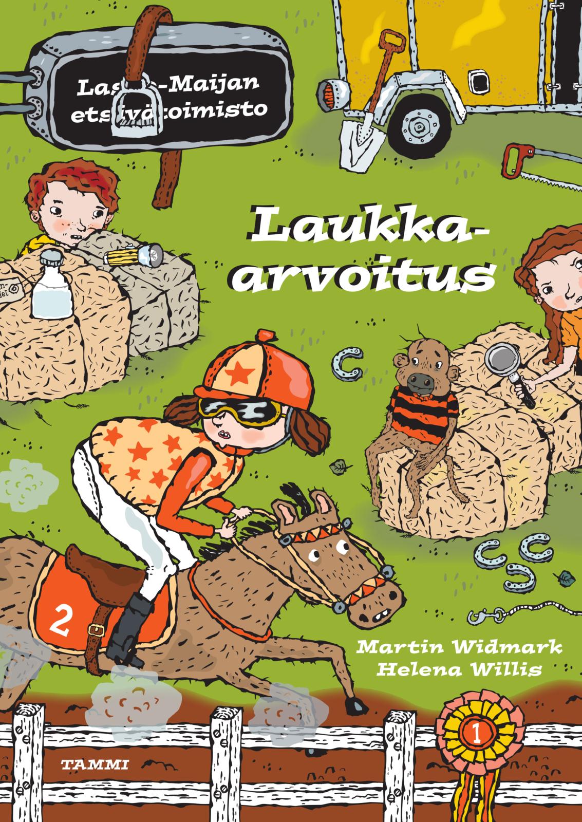 Etukansi. Martin Widmark Laukka-arvoitus. Lasse-Maijan etsivätoimisto