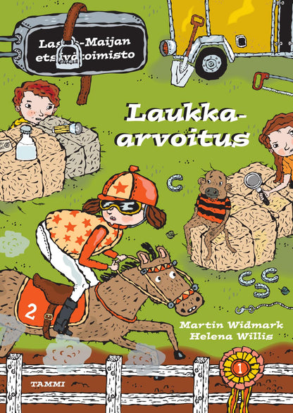 Etukansi. Martin Widmark Laukka-arvoitus. Lasse-Maijan etsivätoimisto