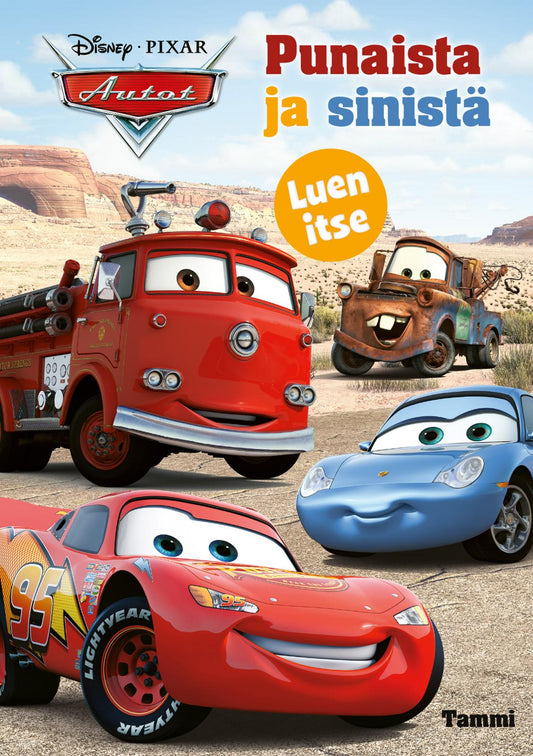 Etukansi. Disney Pixar Autot. Punaista ja sinistä. Luen itse.