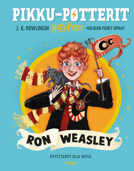 Etukansi. J. K. Rowling. Olia Muza. Pikku-Potterit. Ron Weasley.