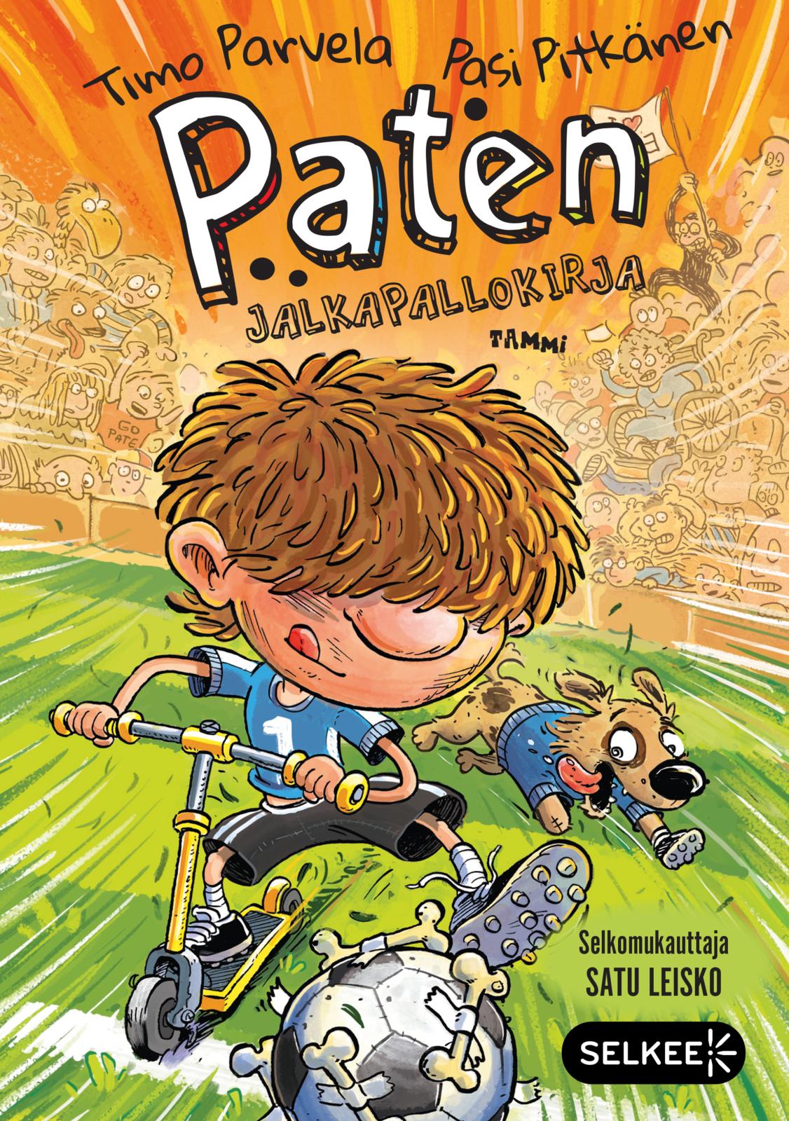 Etukansi. Timo Parvela Paten jalkapallokirja (selkokirja)