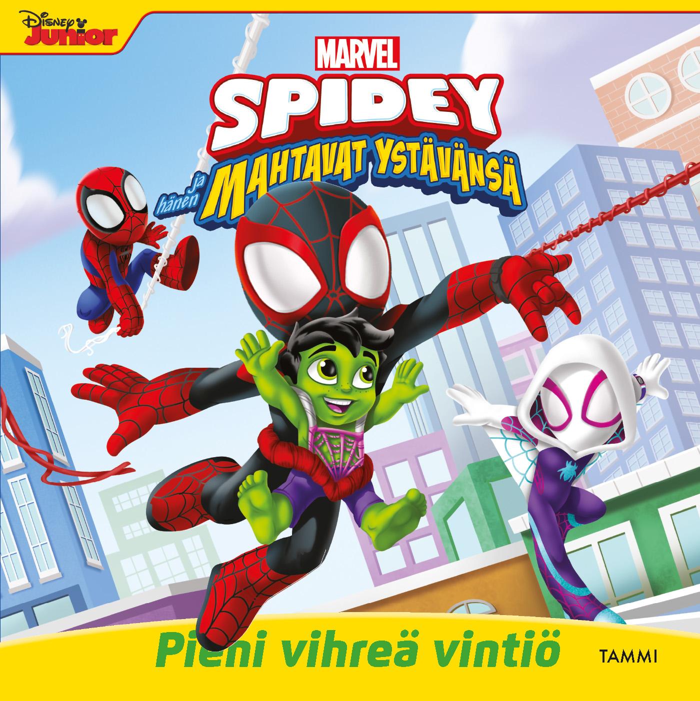 Etukansi. Marvel Marvel. Spidey ja hänen mahtavat ystävänsä. Pieni vihreä vintiö