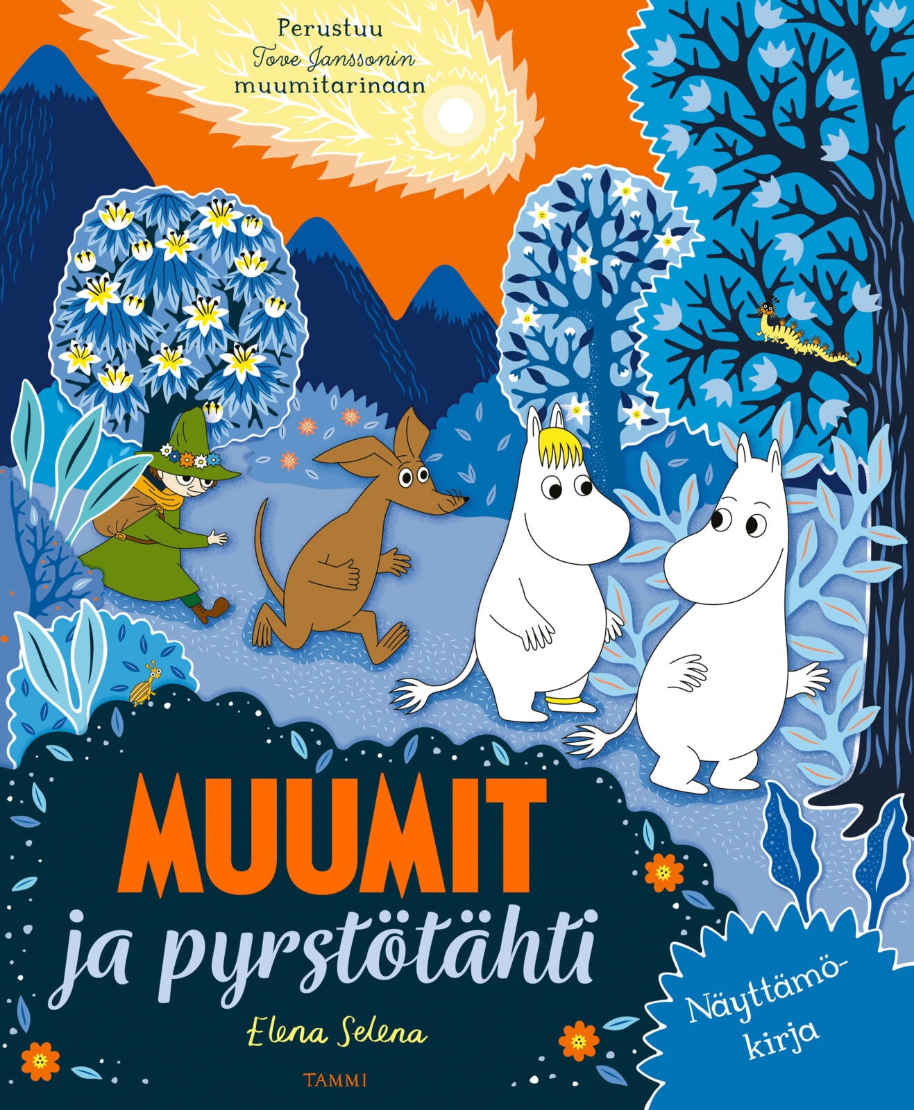 Etukansi. Elena Selena Muumit ja pyrstötähti. Näyttämökirja