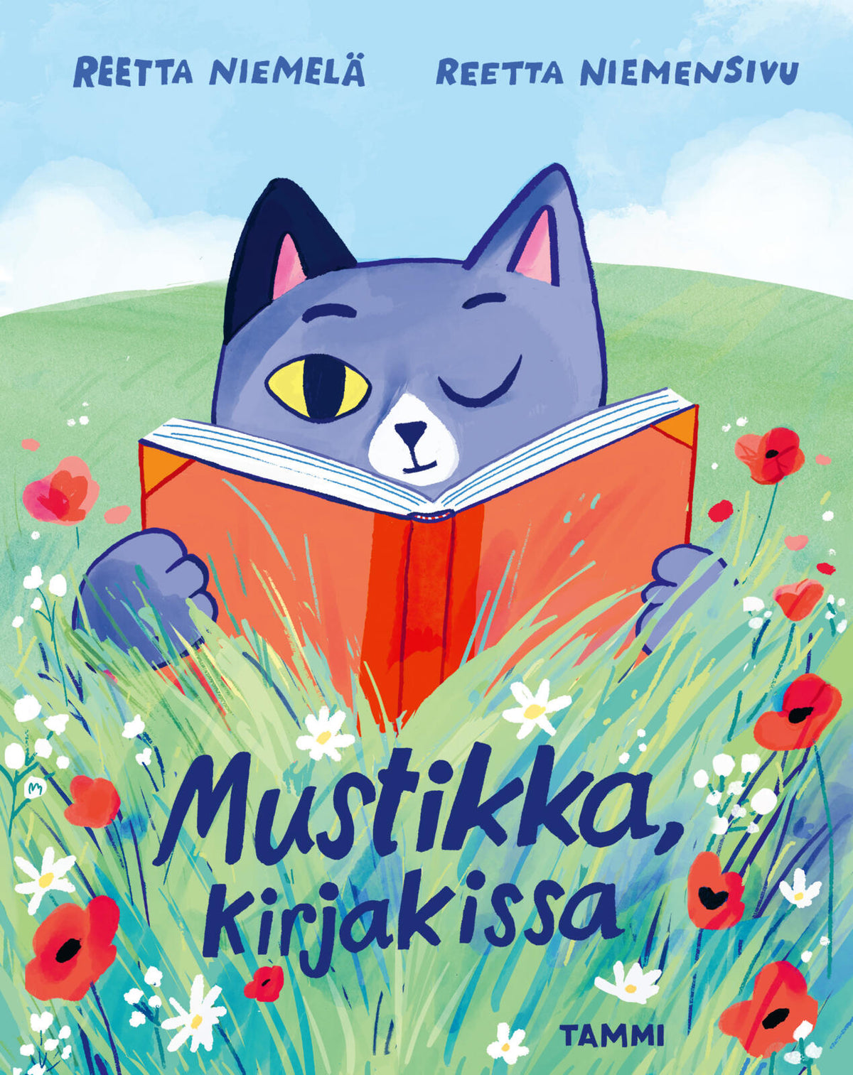 Etukansi. Reetta Niemelä Mustikka, kirjakissa