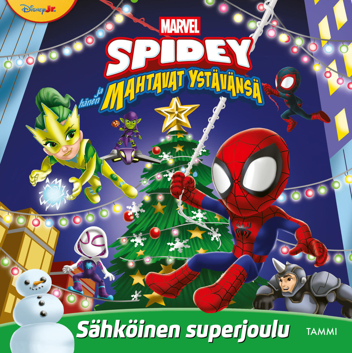 Etukansi. Marvel Marvel. Spidey ja hänen mahtavat ystävänsä. Sähköinen superjoulu