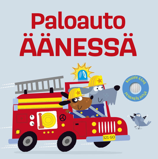 Etukansi. Paloauto äänessä.