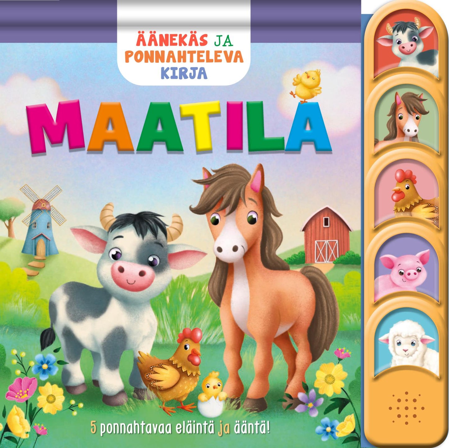 Etukansi. Igloo Maatila - Äänekäs ja Ponnahteleva kirja