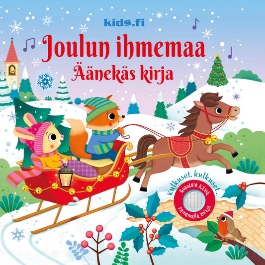 Etukansi. Usborne Publishing Ltd. Joulun ihmemaa - Äänekäs Kirja.