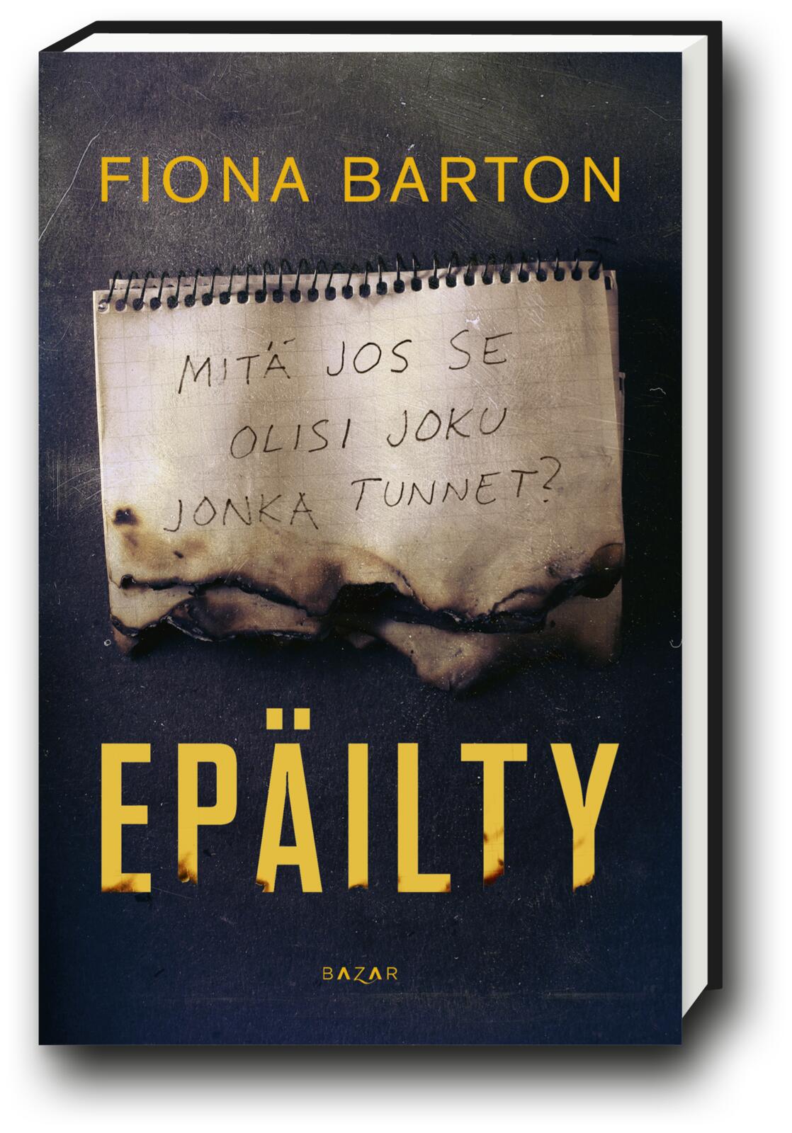 Etukansi. Fiona Barton. Epäilty