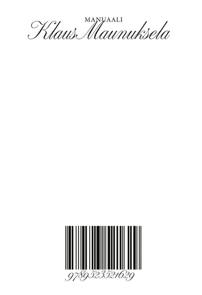 Etukansi. Klaus Maunuksela. Manuaali