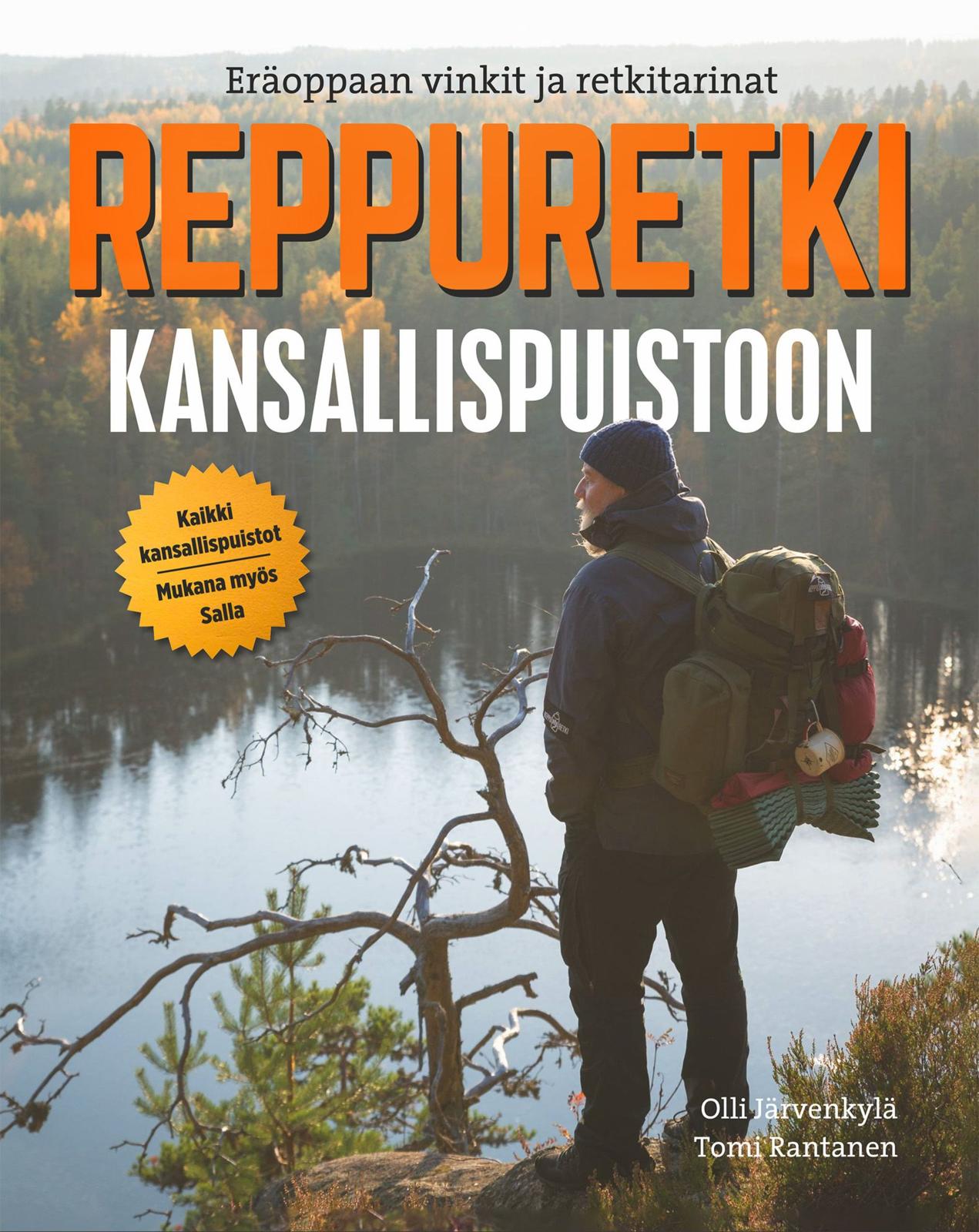 Etukansi. Olli Järvenkylä Reppuretki kansallispuistoon