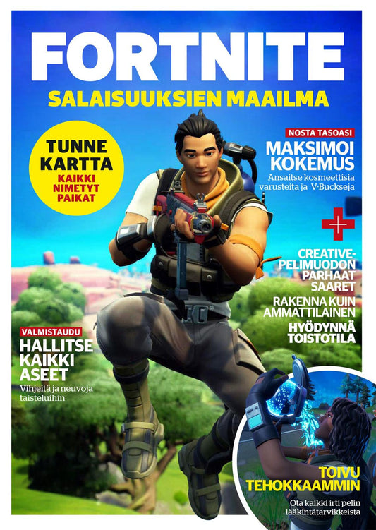 Etukansi. Fortnite - Salaisuuksien maailma.