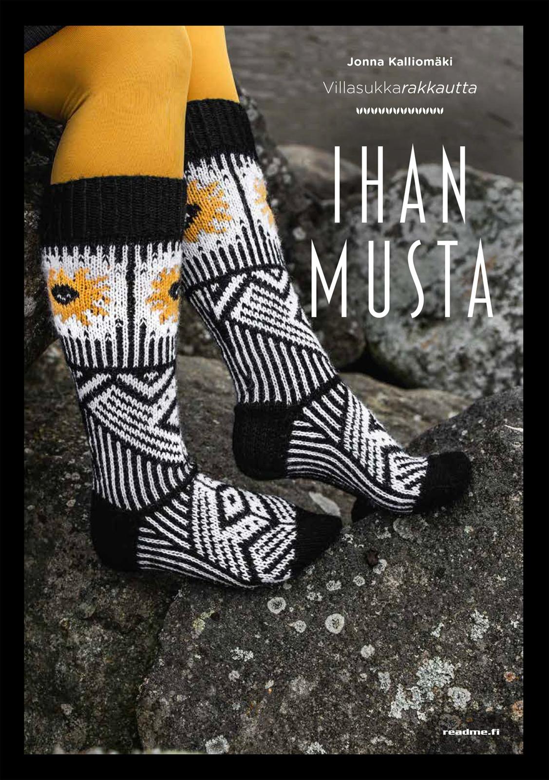 Etukansi. Jonna Kalliomäki Villasukkarakkautta - Ihan musta