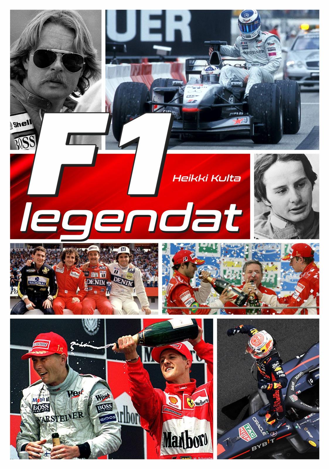 Etukansi. Heikki Kulta F1 - legendat